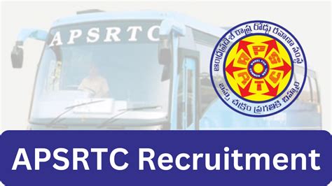 apsrtc recruitment  apply   jobs notification