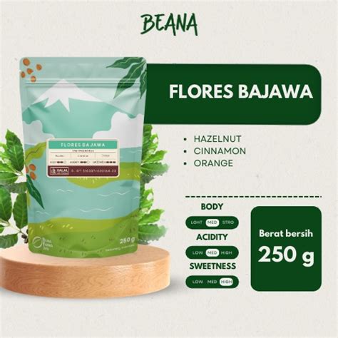 Jual Flores Bajawa Arabica Coffee Roasted Beans Biji Kopi Bubuk 250gr