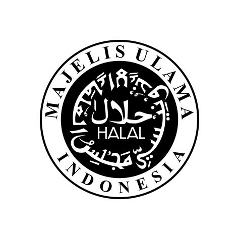 MUI Halal Logo Black White - Majelis Ulama Indonesia - Devilo Arts