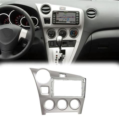 GYZEE 9 Inch Car Radio Stereo Fascia Frame Panel Silver For Toyota For