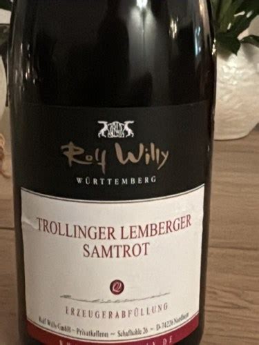 Rolf Willy Trollinger Lemberger Samtrot Vivino Us