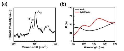 Figure S2 A Raman Spectra Of Cvd Grown Monolayer Mos2 And B