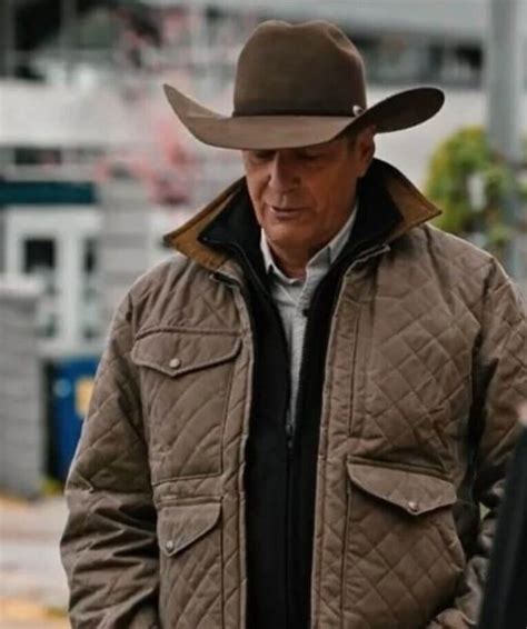 Yellowstone John Dutton Brown Quilted Cotton Jacket