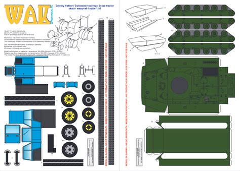 Dzielny Traktor I Czo G Z Wydawnictwa Wak Modele Z Kartonu