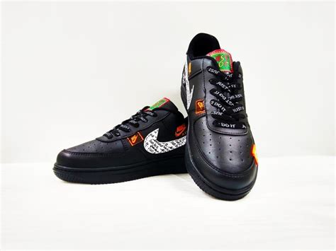 Venta Air Force 1 Just Do It Negras En Stock