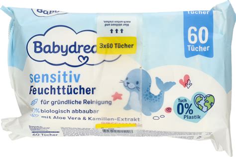 BABYDREAM Sensitive chusteczki nawilżane dla niemowląt 3 x 60 szt