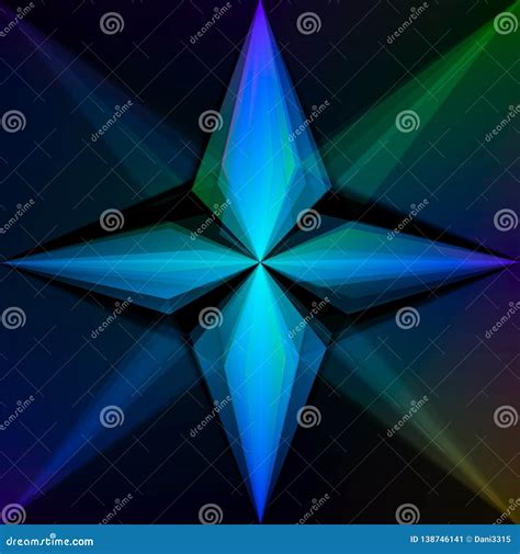 Four Point 4point Star Hexa Polygon Vector Clipart CartoonDealer