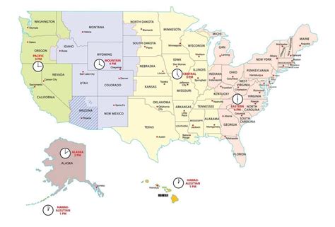 Usa Time Zone Map Ultimate Guide To The 4 Time Zones In Usa