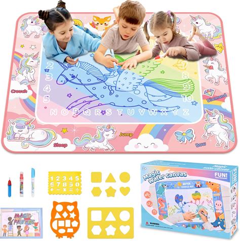 Lanvixo Tapis Dessin Eau Enfant 10080cm Grand Tapis Dessin Enfant