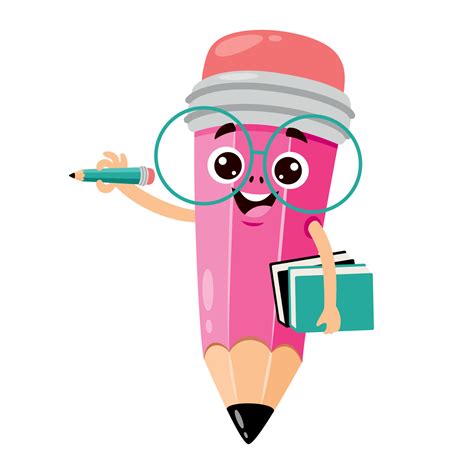 Cartoon Drawing Of A Pencil Character 13539432 Vector Art at Vecteezy