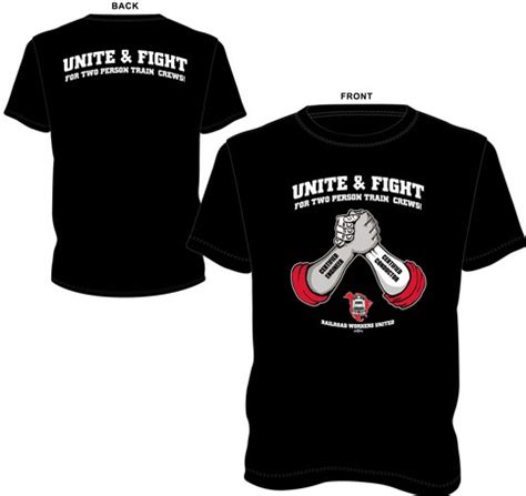 Rwu T Shirt Unite Fight For Two Person Crews Black Railroad