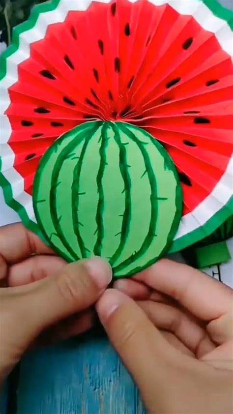 Diy Craft Fruit Watermelon Fan Origami Artofit