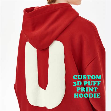 Streetwear Premium Heavy Weight Custom Hoodies Puff Print 100 Cotton