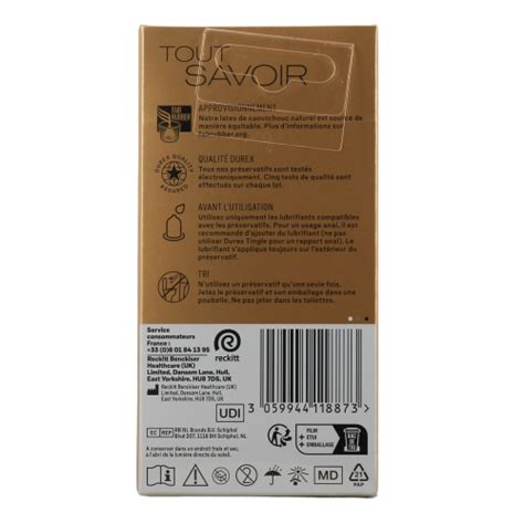 Durex Nude Extra Large XL 10 Préservatifs Confort et Sensations Pharma360