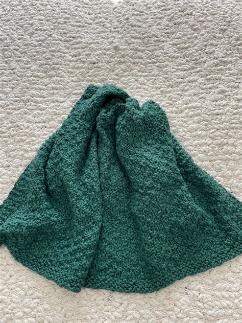 Eco Organic Cotton Baby Blanket Hand Knit Baby Blanket Green - Etsy