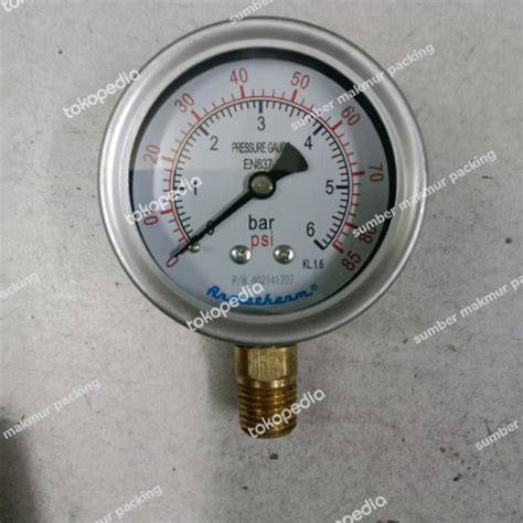 Jual Pressure Gauge Armatherm 6 Bar Size 2 5 Inch Ss Brass Jakarta