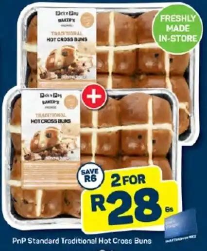 PnP Standard Traditional Hot Cross Buns Offer At Pick N Pay