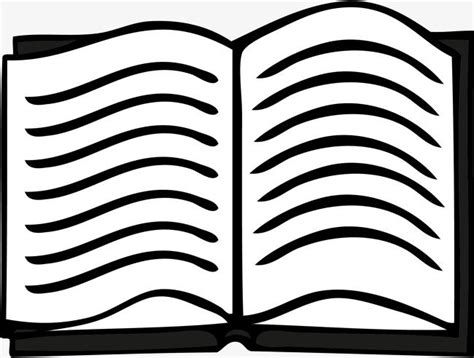 черно белая книга PNG , книга клипарт черный или белый, Черное и белое ...