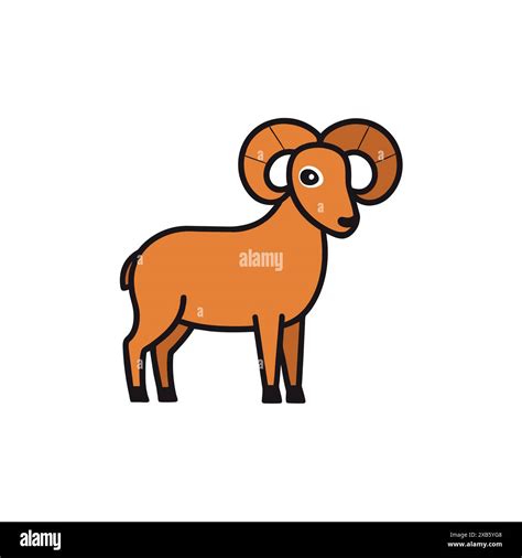 Bighorn Sheep Looks Icon Vector Illustration Ai Generated Image