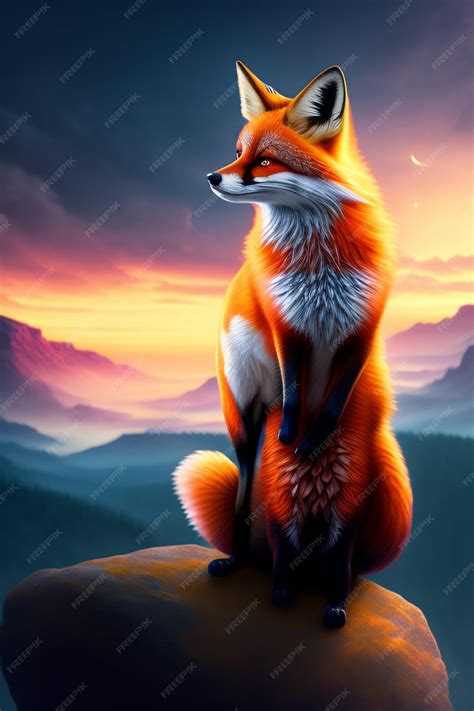 Premium AI Image | A blue and white fox in a blue and gold armor