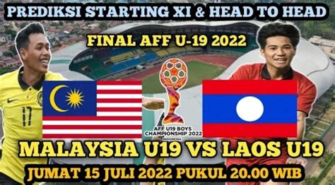 Live Score Hasil Akhir Laos Vs Malaysia U19 Piala Aff U 19 2022 Malam