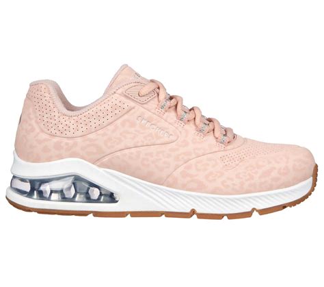 Skechers Uno 2 Leopard Blsh Blush Pink Womens Trainers 155642