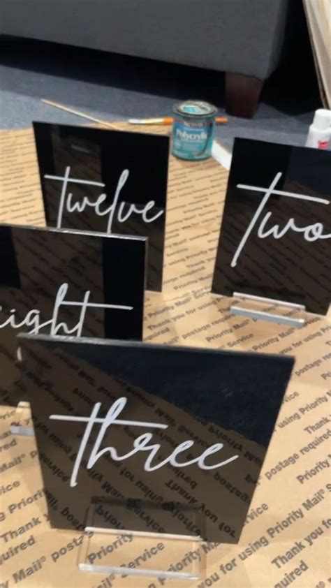 How To Diy Wedding Table Numbers Wedding Signs Diy Table Numbers