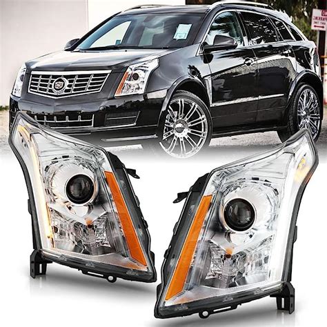 Acanii For [halogen Model] 2010 2016 Cadillac Srx Chrome Housing Projector