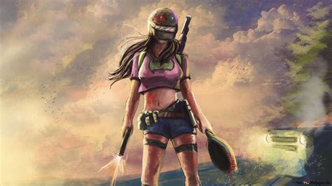 Playerunknowns Battlegrounds Pubg Mobile Pubg Girl Fanart 4k Wallpaper Download