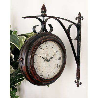 Fleur De Lis Living Brinkman Metal Wall Clock Wall Clock Metal Wall