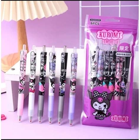 Jual Pcs Pulpen Gel Cetek Mm Sanrio Kuromi Melody Cinamonroll