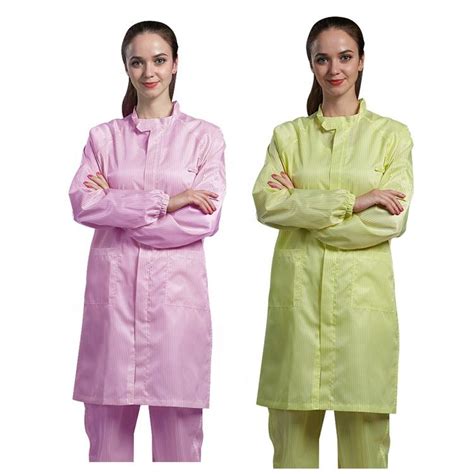 Cleanroom Esd Smock Antistatic Uniforms Clothing Esd Gown Shanghai