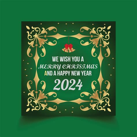 Merry Christmas And Happy New Year Social Media Post Template Free