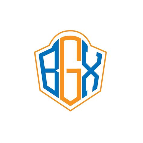 Diseño De Logotipo De Escudo De Monograma Abstracto Bgx Sobre Fondo