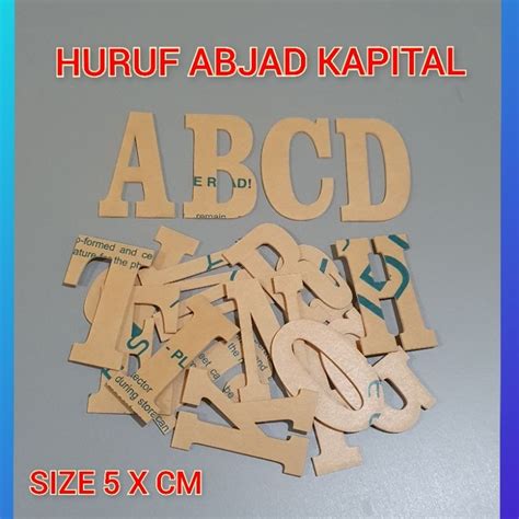 Jual Huruf Abjad Kapital Putih Susu X Cm Shopee Indonesia