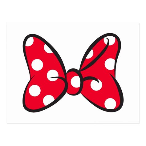 Trendy Minnie Red Polka Dot Bow Postcard Minnie Mouse Printables Red Minnie