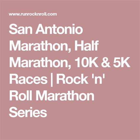 San Antonio Marathon Half Marathon K K Races Rock N Roll