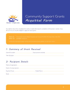 Fillable Online Community Support Grants Acquittal Form Ccc Tas Gov