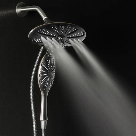 Akdy Sh0135 Oil Rubbed Bronze 3 Spray Rain Dual Shower Head 25 Gpm 9