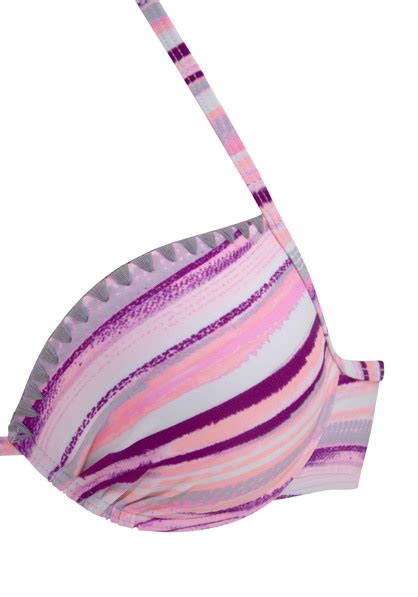 Venice Beach Push Up Bikini Violet Lachs Bedruckt Cup AA 32