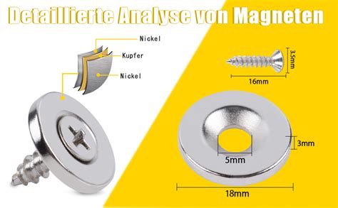 Magxcene Neodym Magnete Mit Loch St Ck Neodym Magnet Magnete Stark