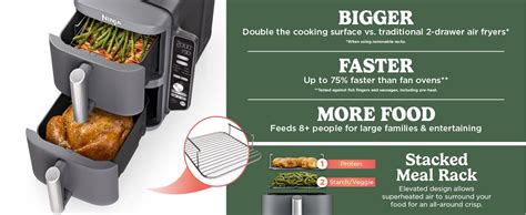 Ninja Double Stack XL Air Fryer, Vertical Dual Drawer AirFryer with 4 ...