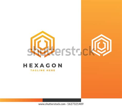 Hexagon Logo Isolated On White Background Stock Vector (Royalty Free) 1627321489 | Shutterstock