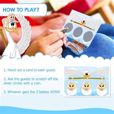 Baby Shower Games Baby Shower Scratch Off Game Stork Lottery Ticket