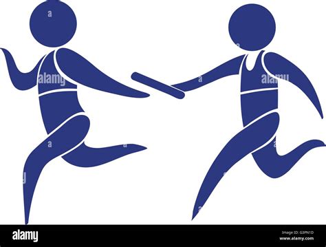 Relay Race Logo Banque Dimages Vectorielles Alamy