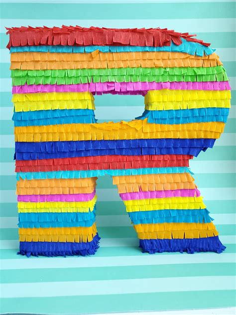 Letter Piñata Centerpiece 12 Fringe Letter Desert Etsy