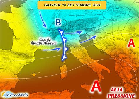 Previsioni Meteo In Arrivo Fronte Temporalesco Da Ovest Violento