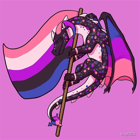 Genderfluid Pride Flag Dragon 3rd Edition By Kmp0511 Redbubble