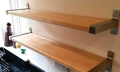 IKEA Ekby Shelves using Reclaimed Solid Birch