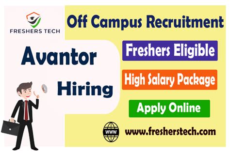 Avantor Off Campus Drive For Batch Hiring Freshers Service Desk